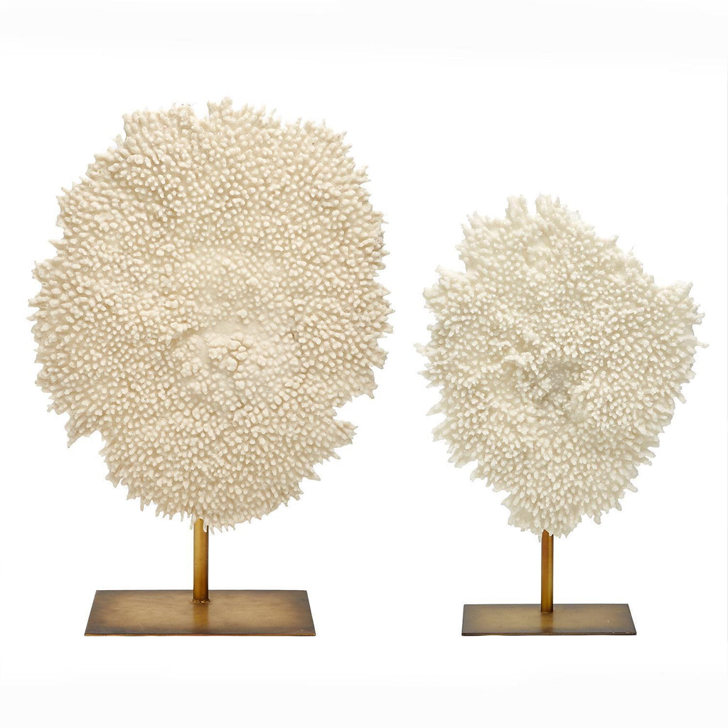 White Coral Sculpture Accessories Two's Company Set of 2 