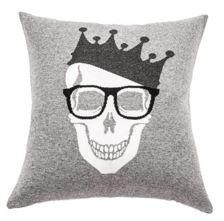 Skull Crown Cashmere Pillow Pillows Rani Arabella 