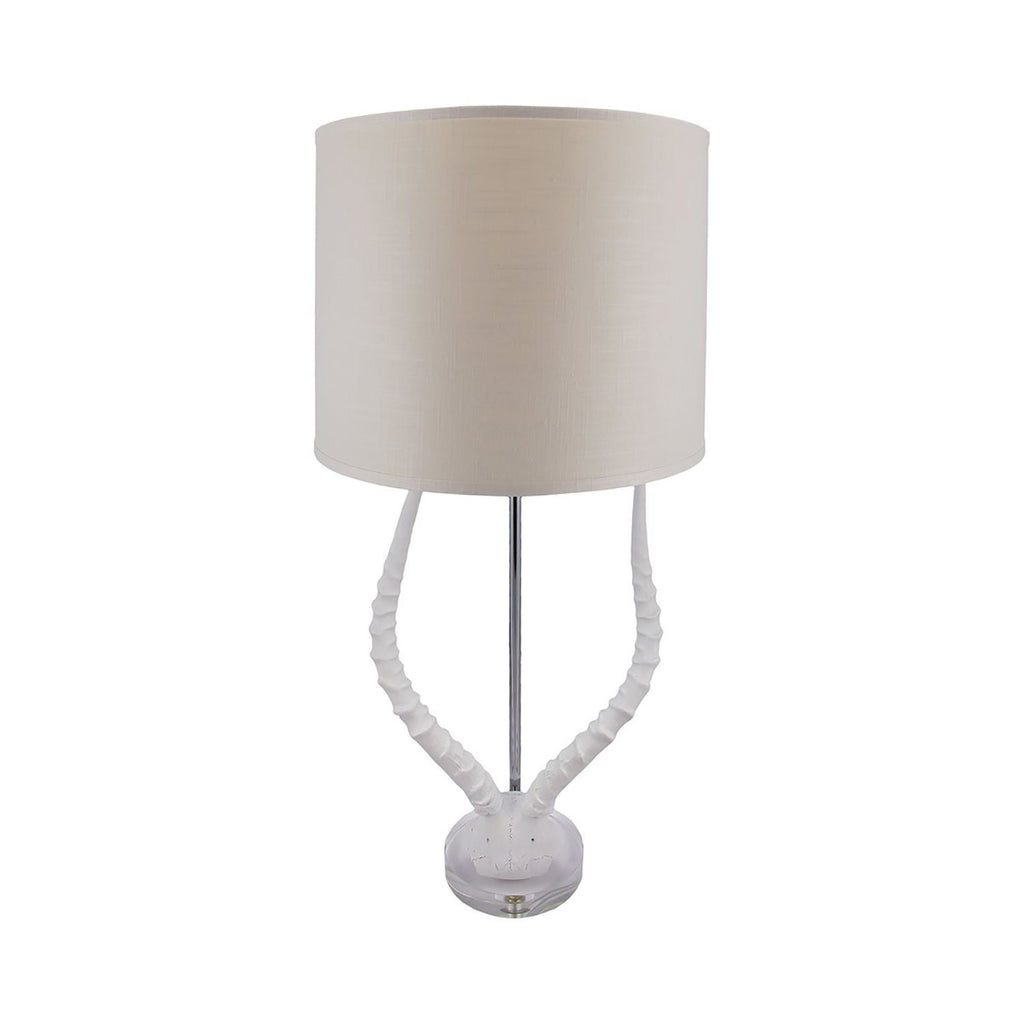 White Resin Horn Table Lamp Table Lamp Elk Group International 