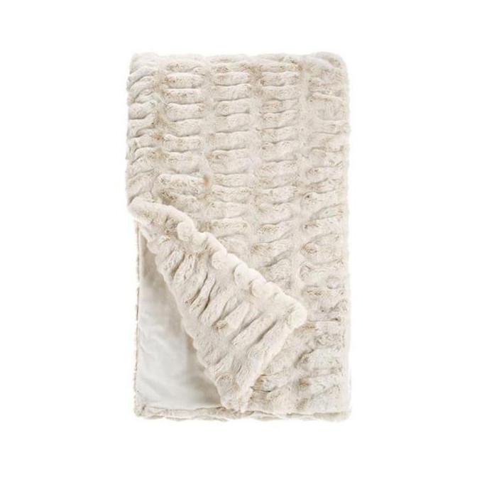 Couture Faux Fur Throw Blankets Fabulous Furs Ivory 