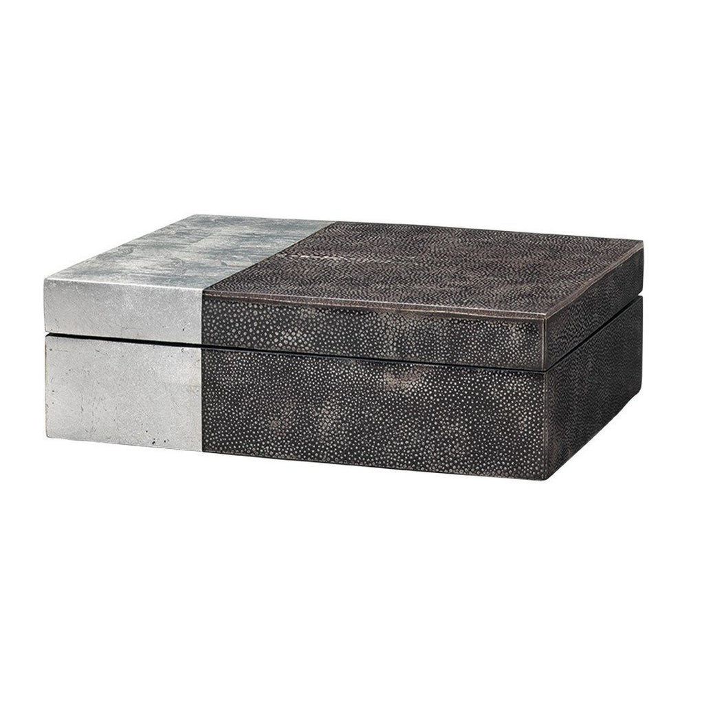 Faux Shagreen Raymond Box Boxes Jamie Young Black 