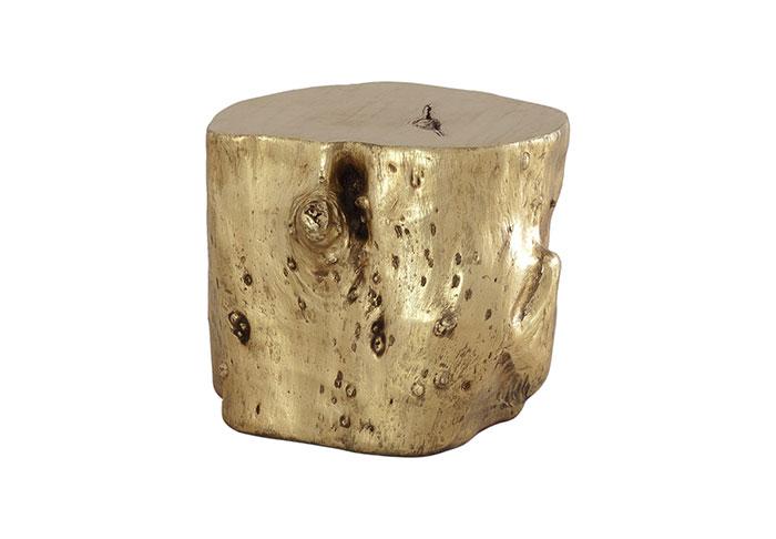 Log Side Table Side Table Phillips Collection Gold 